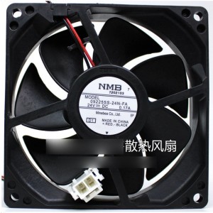 NMB 09225SS-24N-FA 24V 0.17A  2wires Cooling Fan