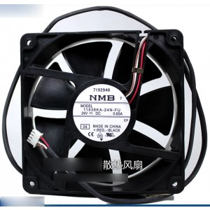 NMB 11938KA-24N-FU 24V 0.65A  4wires Cooling Fan