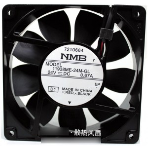 NMB 11938ME-24M-GL 24V 0.67A  3wires Cooling Fan