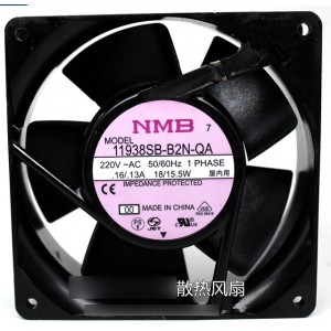 NMB 11938SB-B2N-QA 220V 0.16/0.13A 18/15.5W 2 Wires Cooling Fan 