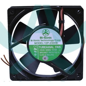 Bi-Sonic 12P-230HB 230V 18/16W 2wires Cooling Fan