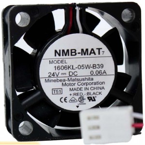 NMB 1606KL-05W-B39 24V 0.06A 3wires Cooling Fan
