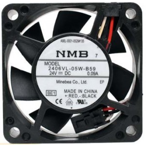 NMB 2406VL-05W-B59 24V 0.09A  3wires Cooling Fan