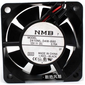 NMB 2410ML-04W-B80 12V 0.7A 2wires Cooling Fan