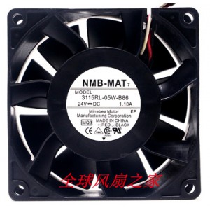 NMB 3115RL-05W-B86 24V 1.10A 4 wires Cooling Fan - Original New