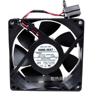 NMB 3610VL-05W-B39 A90L-0001-0583 24V 0.19A 3wires cooling fan
