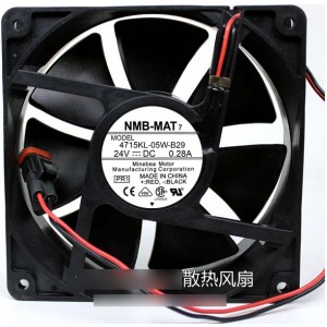 NMB 4715KL-05W-B29 24V 0.28A 2wires Cooling Fan