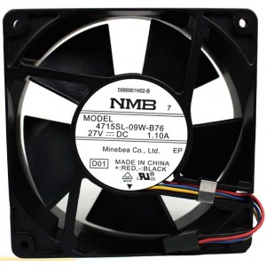 NMB 4715SL-09W-B76 27V 1.1A 4wires Cooling Fan