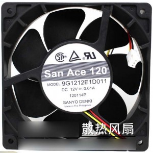 Sanyo 9G1212E1D011 12V 0.61A 3wires cooling