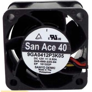 SANYO 9GA0412P3K05 12V 0.92A 4wires Cooling Fan - New