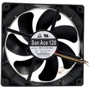 Sanyo 9S1212F404 12V 0.19A 2wires Cooling Fan