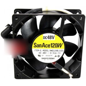 SANYO 9WG1248J103 48V 0.51A Cooling Fan