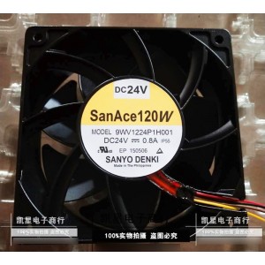 Sanyo 9WV1224P1H001 24V 0.8A 4wires Cooling Fan - Plastic Frame
