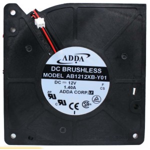 ADDA AB1212XB-Y01 12V 1.4A 2wires Cooling Fan
