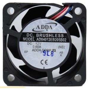 ADDA AD04012EB205B02 12V 0.6A  4wires Cooling Fan