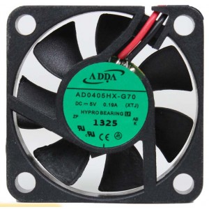 ADDA AD0405HX-G70 5V 0.19A  2wires Cooling Fan