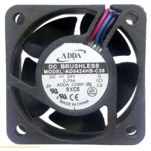 ADDA AD0424HB-C56 24V 0.09A 3wires cooling fan