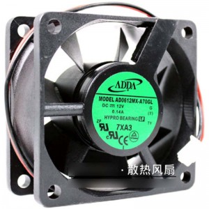 ADDA AD0612MX-A70GL 12V 0.14A 2wires Cooling Fan