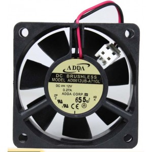 ADDA AD0612UB-A71GL 12V 0.27A 2wires Cooling Fan