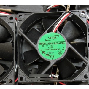 ADDA AD0812UX-A73GL 12V 0.45A 3wires Cooling Fan