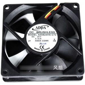 ADDA AD0824HS-C72 24V 0.15A 3wires cooling fan