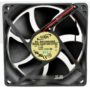 ADDA AD0912DS-A70GL 12V 0.09A 2wires cooling fan