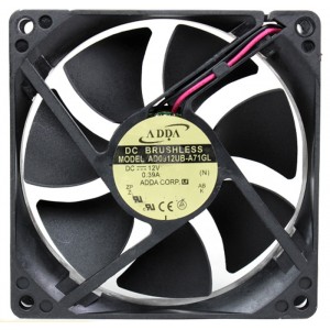 ADDA AD0912UB-A71GL 12V 0.39A 2wires Cooling Fan 