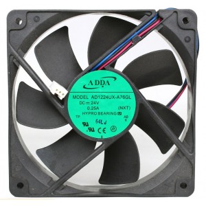ADDA AD1224UX-A76GL 24V 0.25A  3wires Cooling Fan