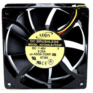 ADDA AD1248LB-F92GP 48V 0.22A  2wires Cooling Fan