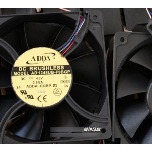 ADDA AD1248UB-F9BGP 48V 0.68A 4wires Cooling Fan