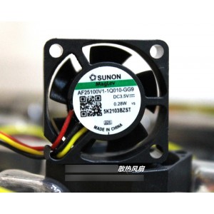 SUNON AF25100V1-1Q010-GG9 3.5V 0.28A  3wires Cooling Fan