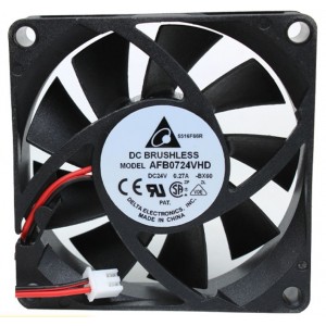 Delta AFB0724VHD 24V 0.27A  2wires Cooling Fan