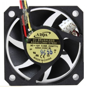 ADDA AG04012MB107600 12V 0.08A  3wires Cooling Fan