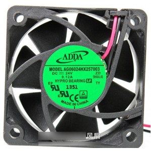 ADDA AG06024HX257003 24V 0.12A  2wires Cooling Fan