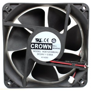 CROWN AGE12038B24U 24V 0.85A 2wires cooling Fan