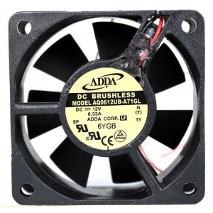 ADDA AQ0612UB-A71GL 12V 0.33A  2wires Cooling Fan - Waterproof