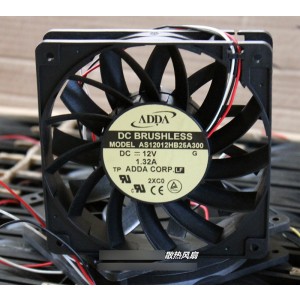 ADDA AS12012HB25A300 24V 0.46A  3wires Cooling Fan
