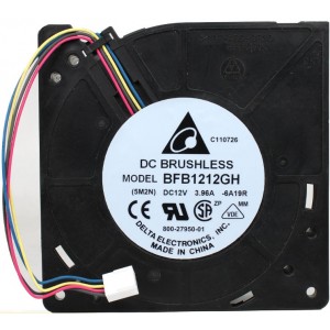 DELTA BFB1212GH 12V 3.96A 4wires cooling fan