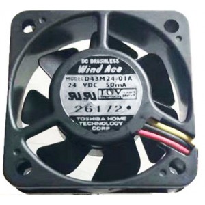 SERVO D43M24-01A 24V 50mA 3wires Cooling Fan