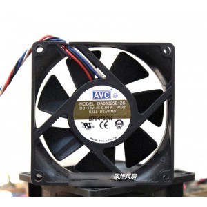 AVC DA08025B12S 12V 0.66A 4wires Cooling Fan