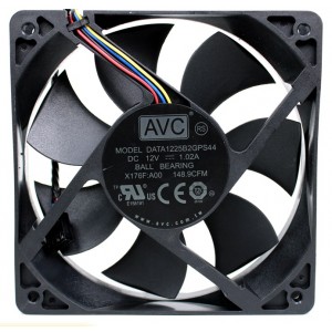AVC DATA1225B2GPS44 12V 1.02A  4wires Cooling Fan