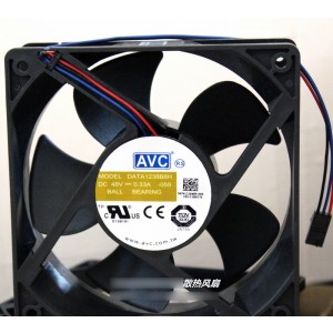 AVC DATA1238B8H 48V 0.33A  3wires Cooling Fan