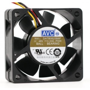 AVC DATB0625B8F 48V 0.33A 4wires cooling fan