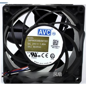 AVC DBPM0938B4MY001 24V 1.8A  4wires Cooling Fan