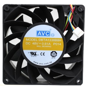 AVC DBTA1338B8H 48V 0.61A 4wires cooling fan