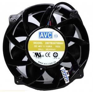AVC DBTB2070B8H 48V 6.0A  3wires Cooling Fan