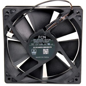 FCN DFB310212JD0T 12V 0.8A  3wires Cooling Fan