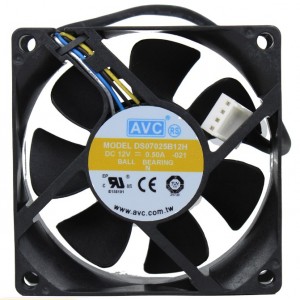 AVC DS07025B12H 12V 0.5A  4wires Cooling Fan