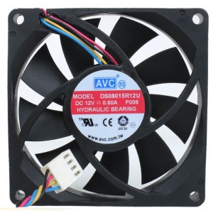 AVC DS08015R12U 12V 0.60A 4 wires Cooling Fan