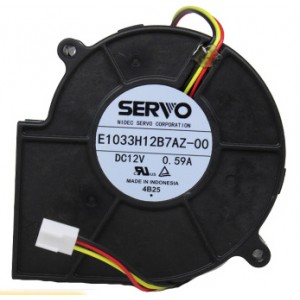 SERVO E1033H12B7AZ-00 12V 0.59A  3wires Cooling Fan
